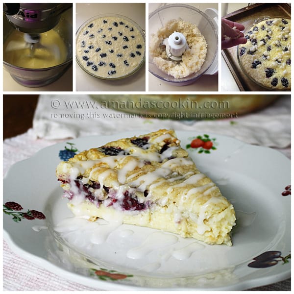 Blackberry Coconut Impossible Pie
