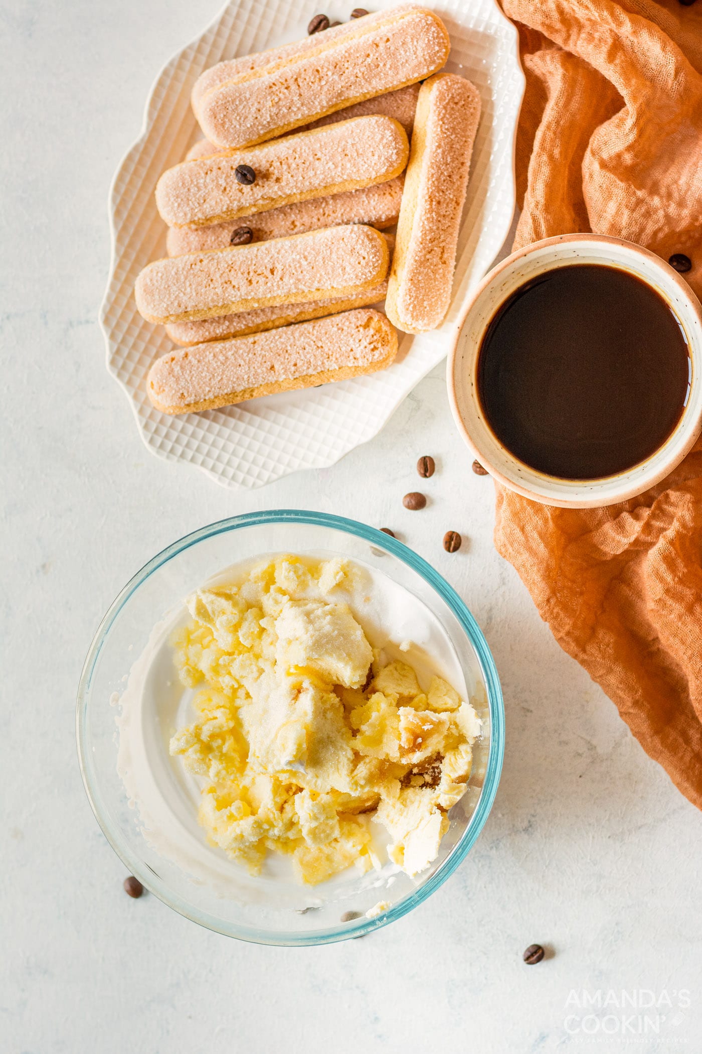 mascarpone cheese in a bowl