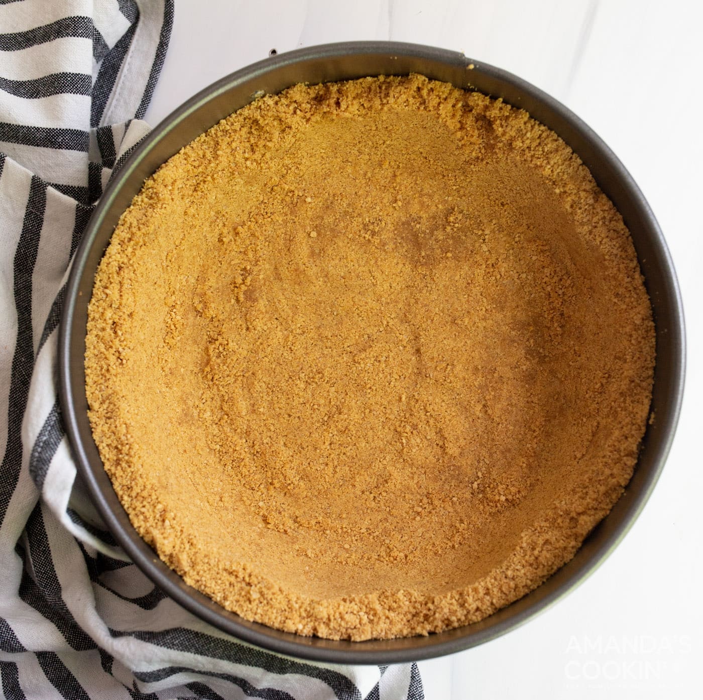 graham cracker crust in 8 inch springform pan