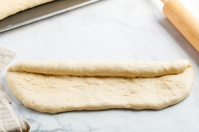 rolling dough up jelly rolls style