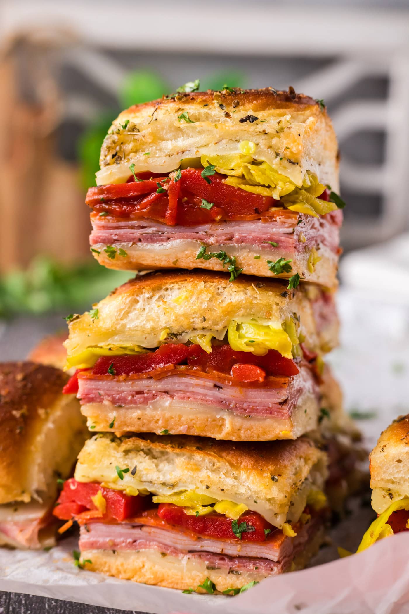 Stack of Italian Sliders