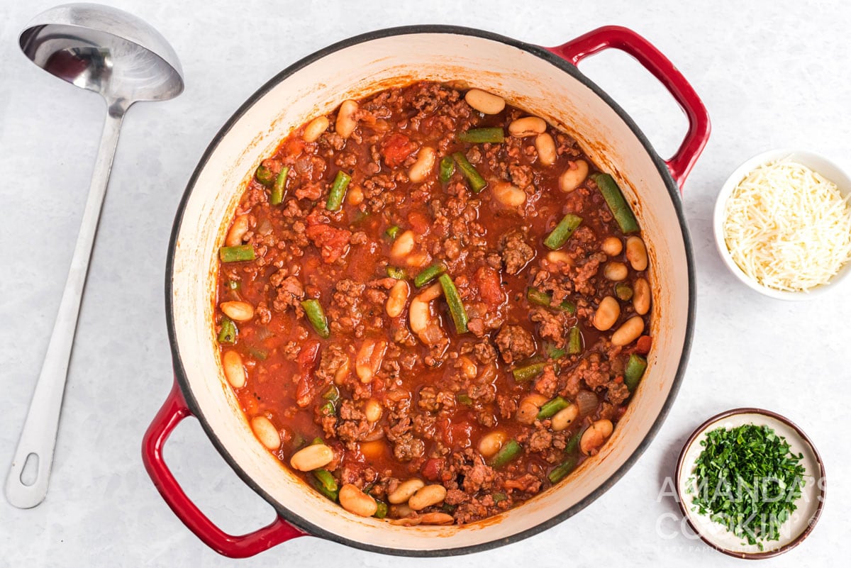 pot of hamburger stew