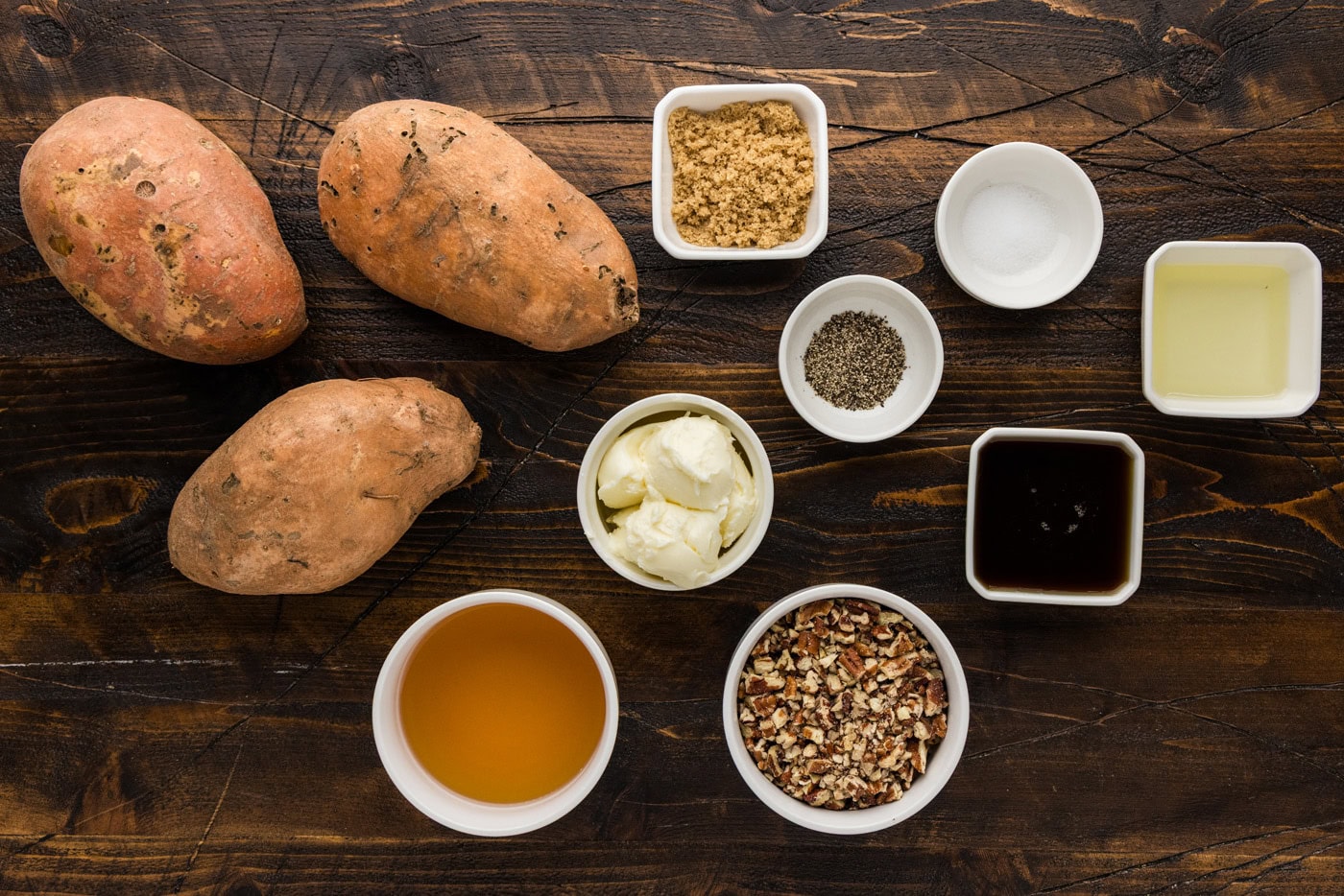 Ingredients for Kentucky Bourbon Sweet Potatoes