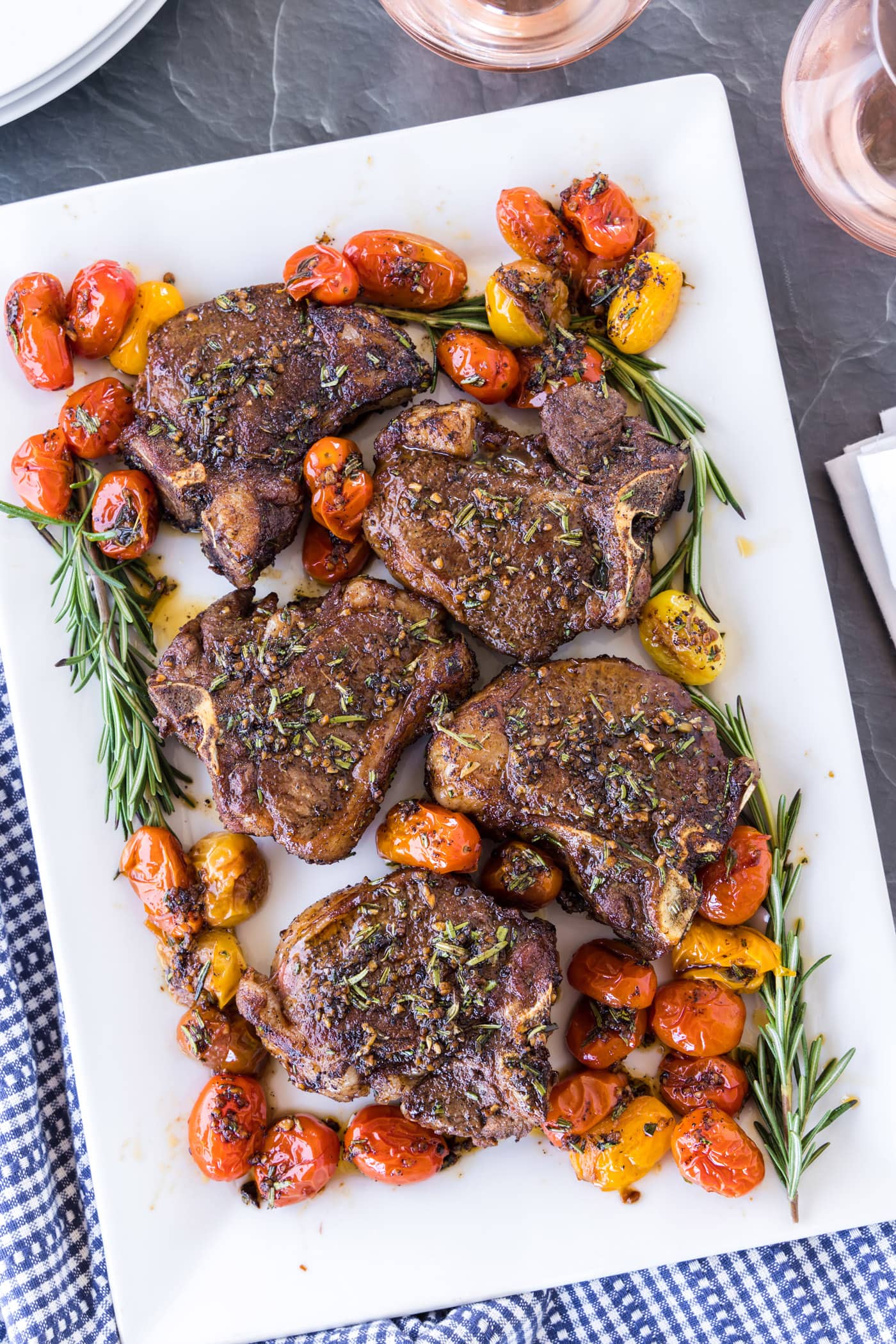 Lamb Loin Chops on a platter