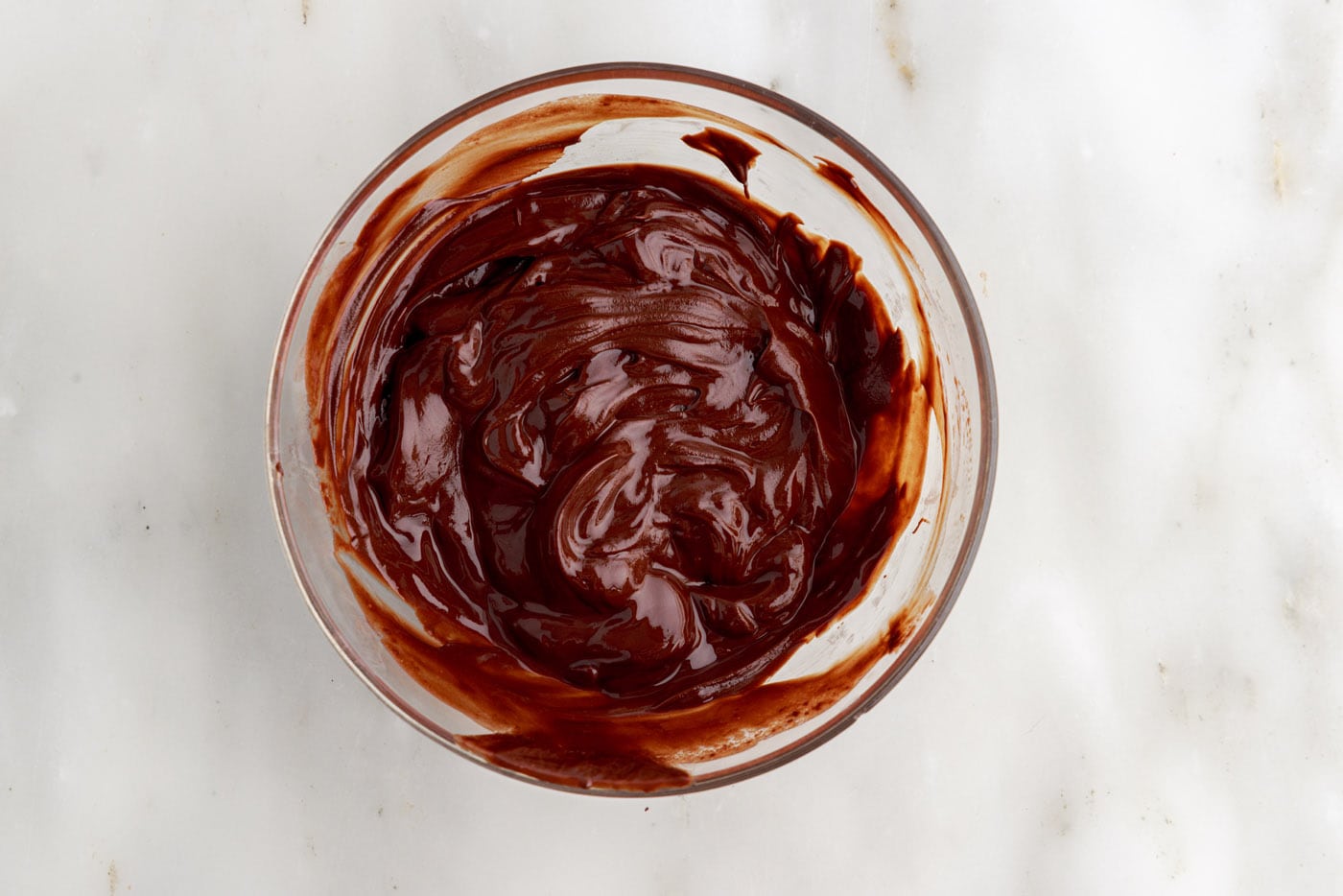 melted butter and chocolate mixed in a bowl