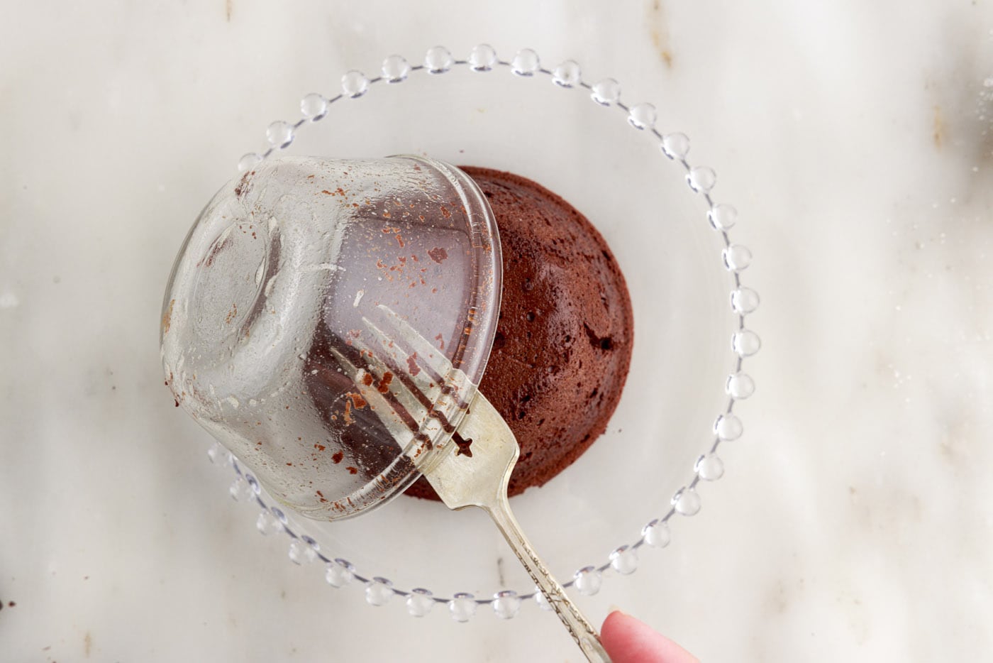 turning lava cakes out of ramekin