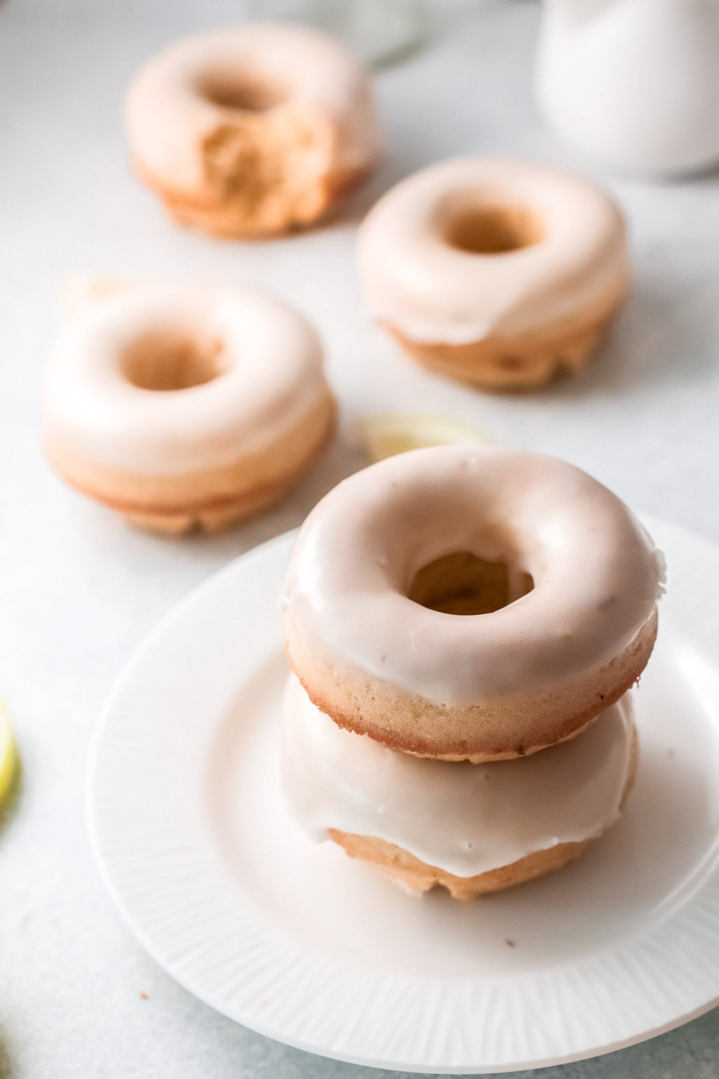 stack of Lemon Baked Donuts