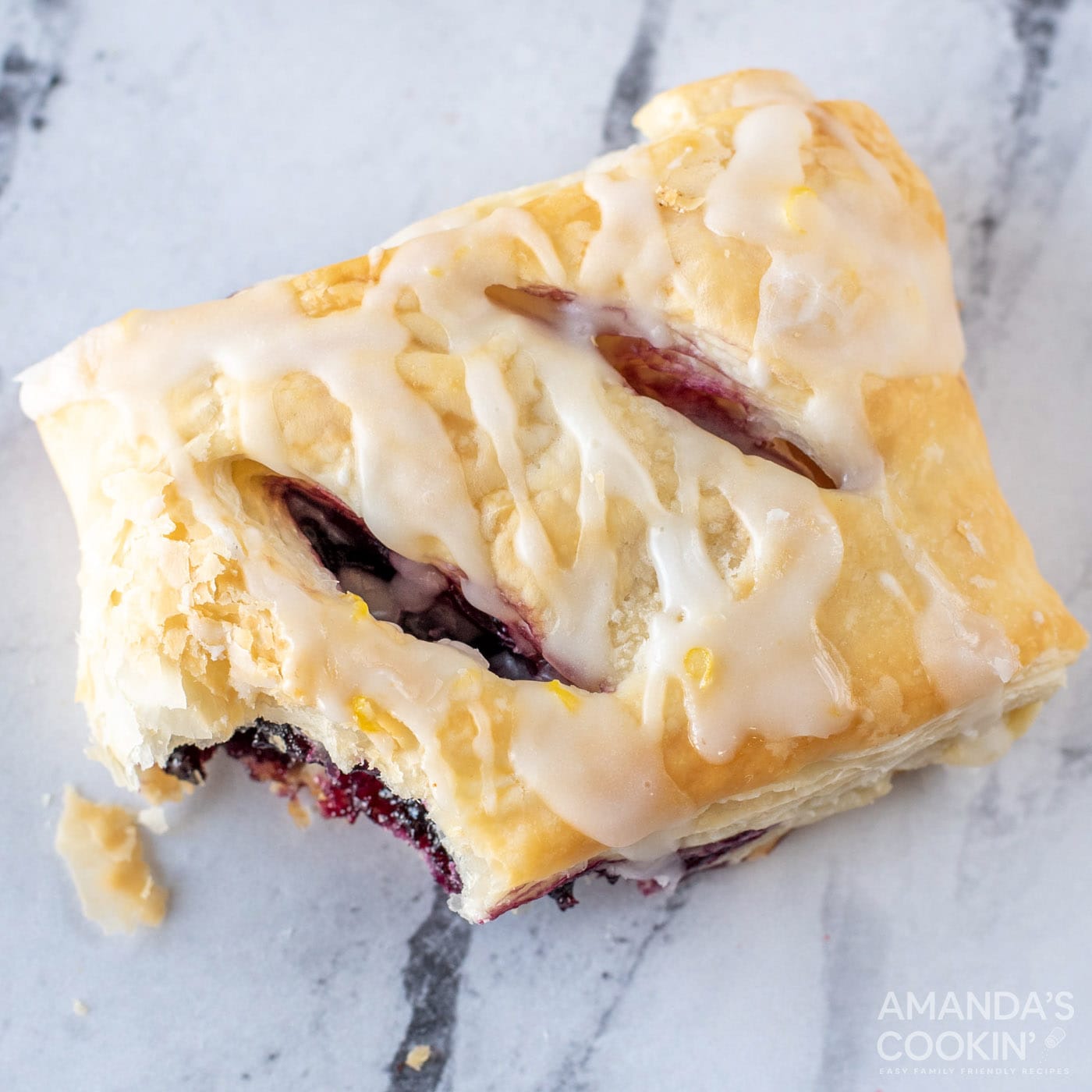 Lemon Blueberry Croissant Hand Pies with BITE OUT