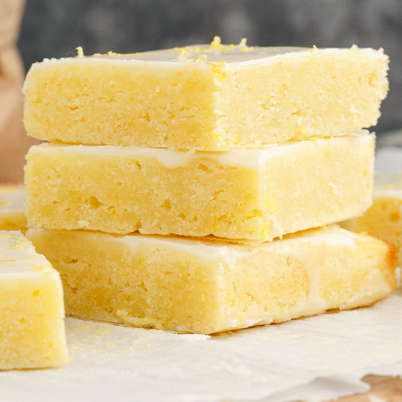 Stack of Lemon Brownies
