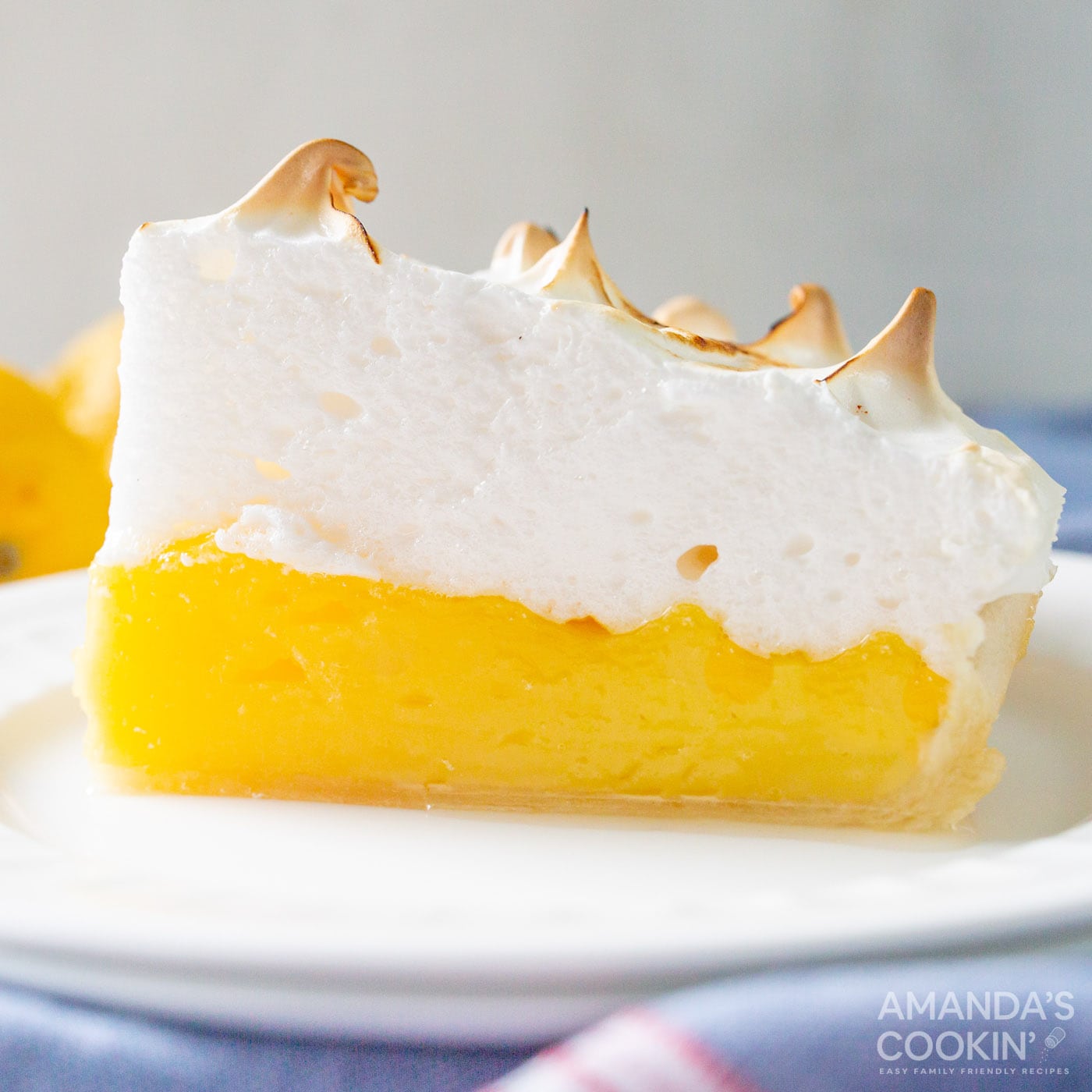 slice of lemon meringue pie