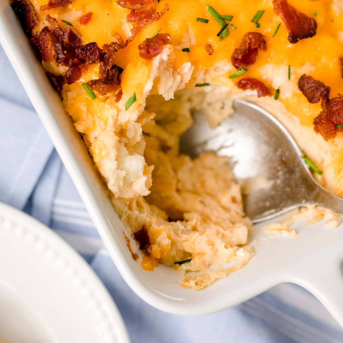 serving mashed potato casserole