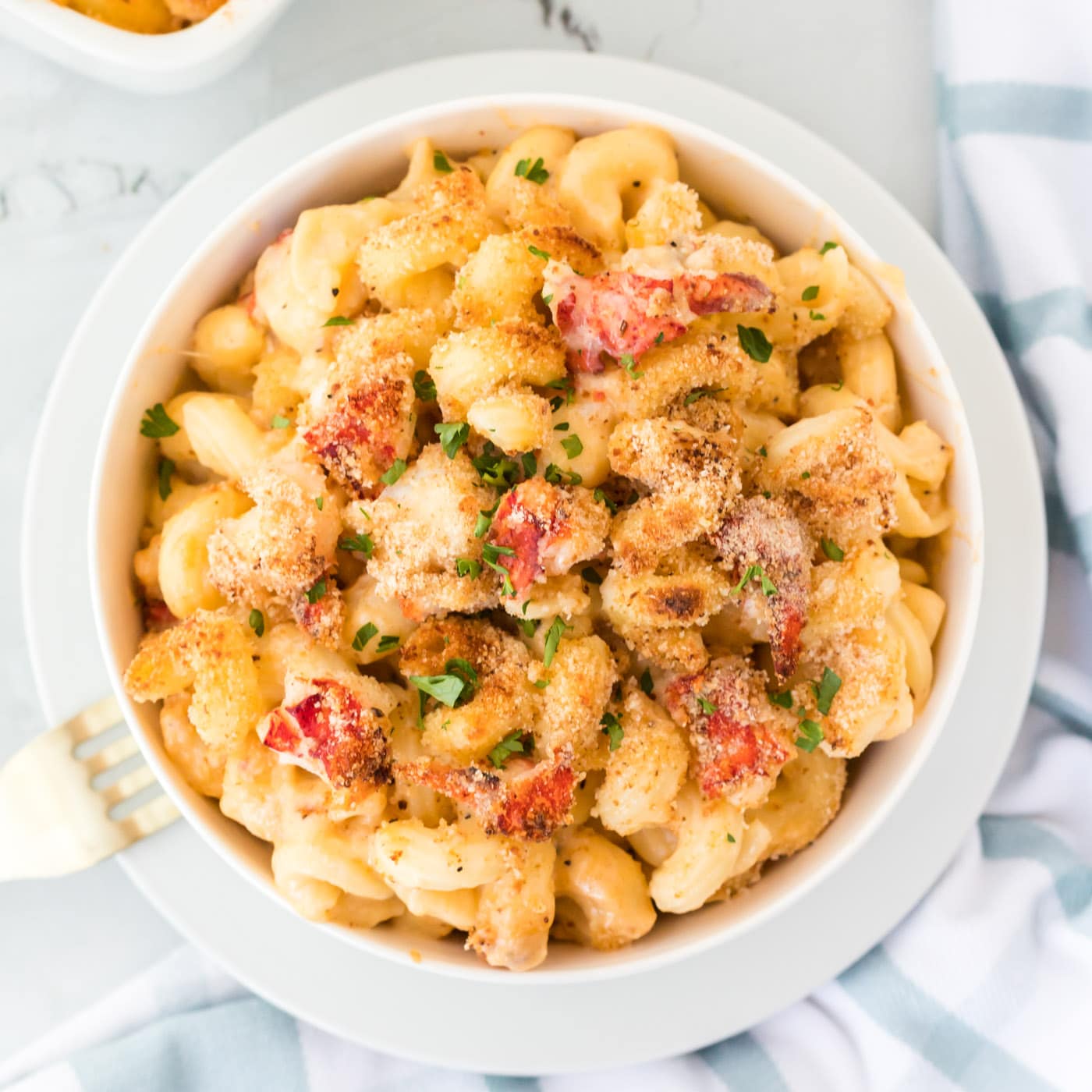 Lobster Mac and Cheese in a bowl