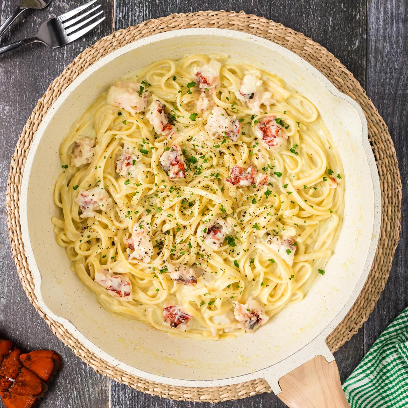 Skillet of Lobster Pasta