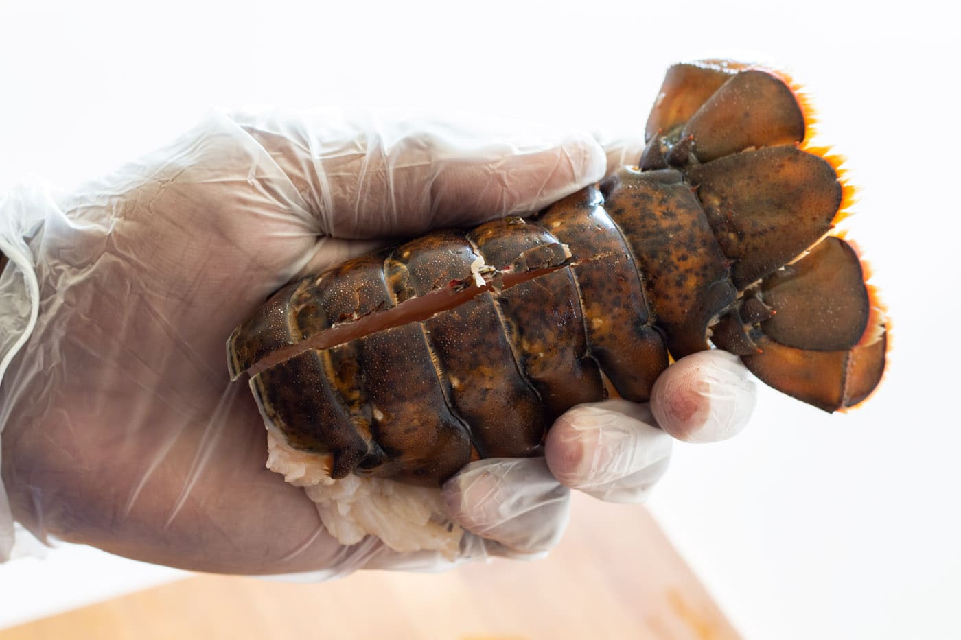 sliced lobster tail