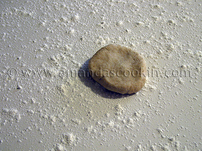 A close up photo of a dough ball.