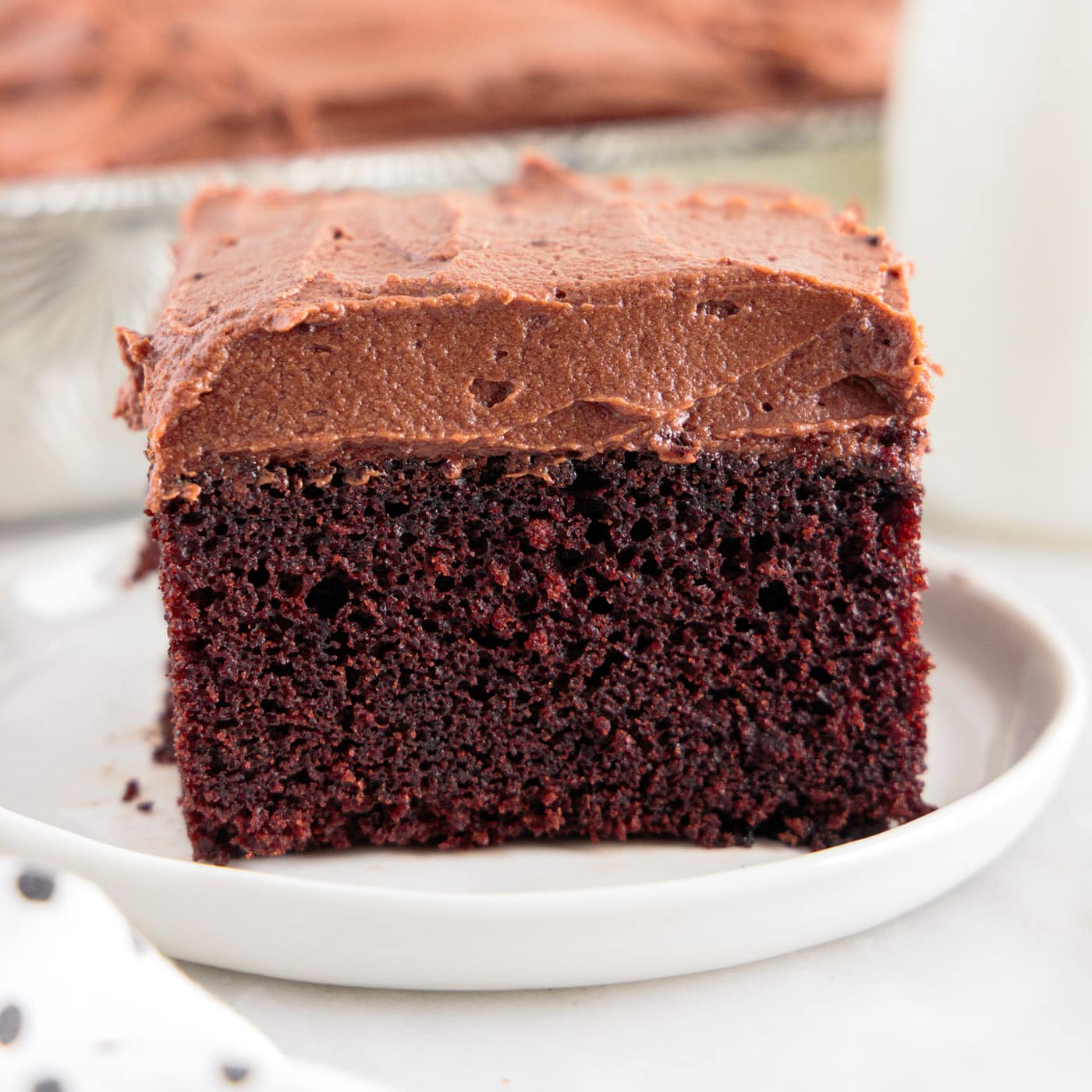 slice of chocolate Mayonnaise Cake