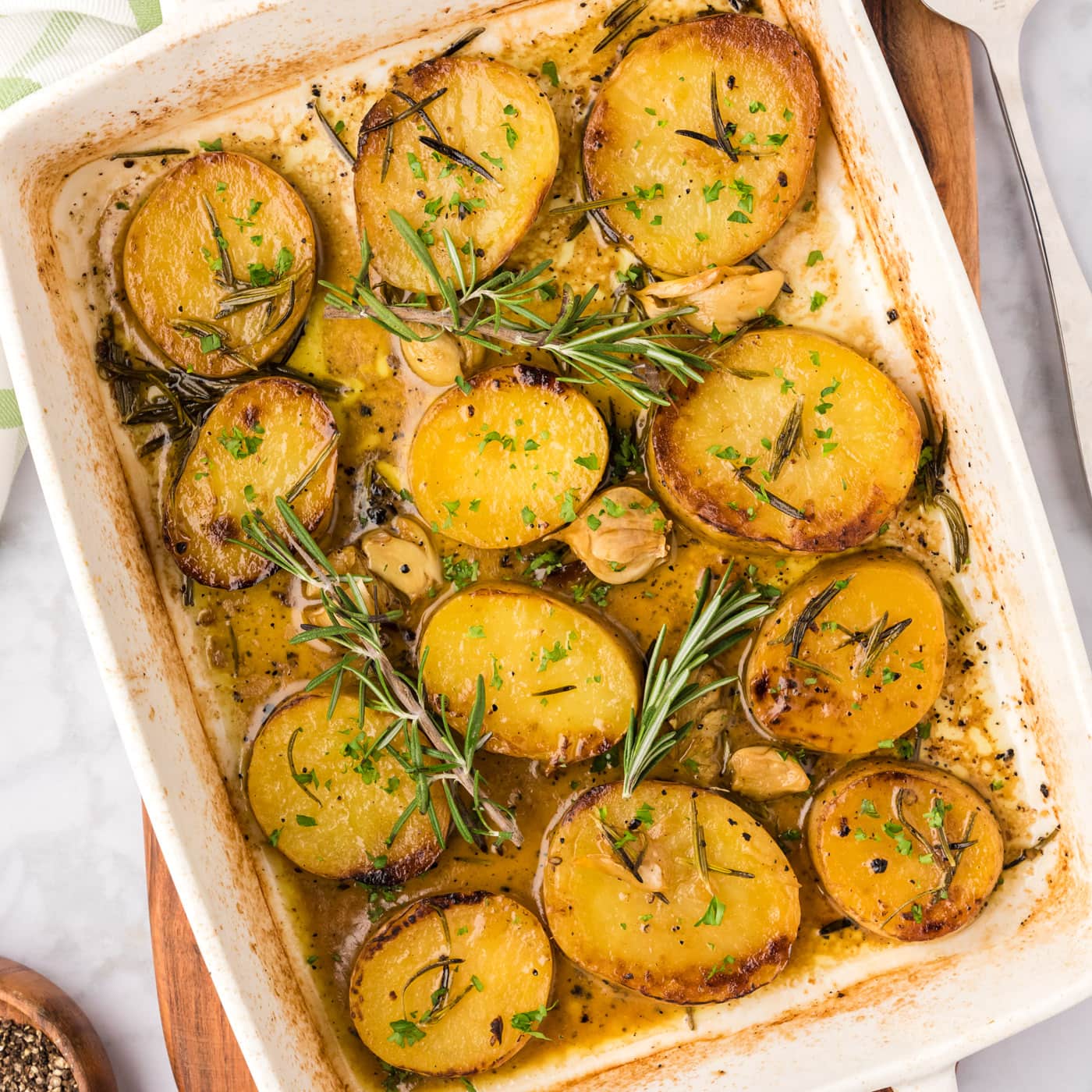 Melting Potatoes in a baking dish