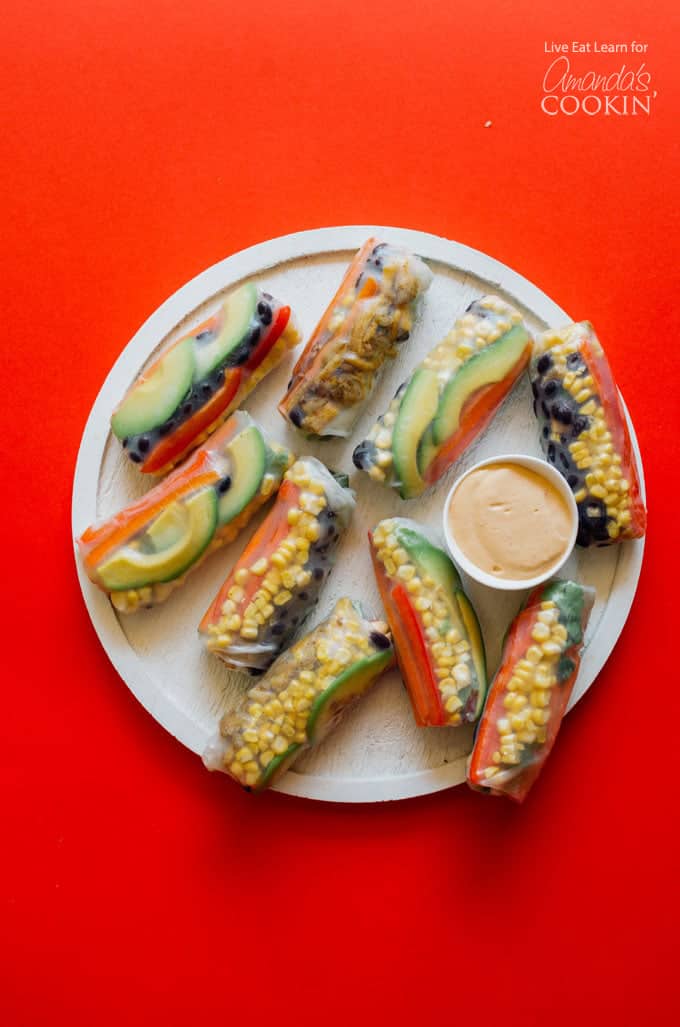 Mexican style summer rolls