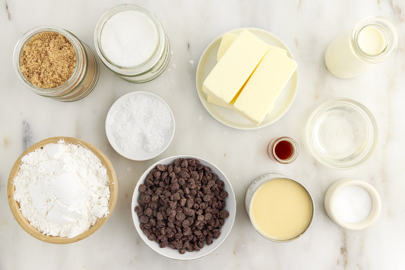 Ingredients for Millionaire’s Bars