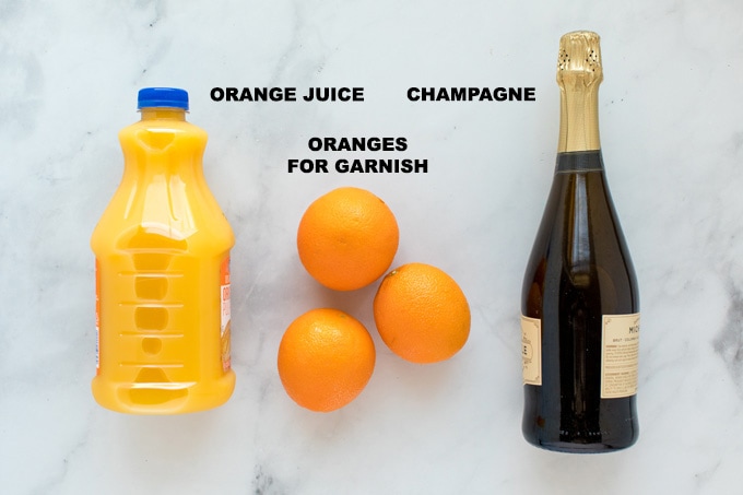 ingredients for mimosas