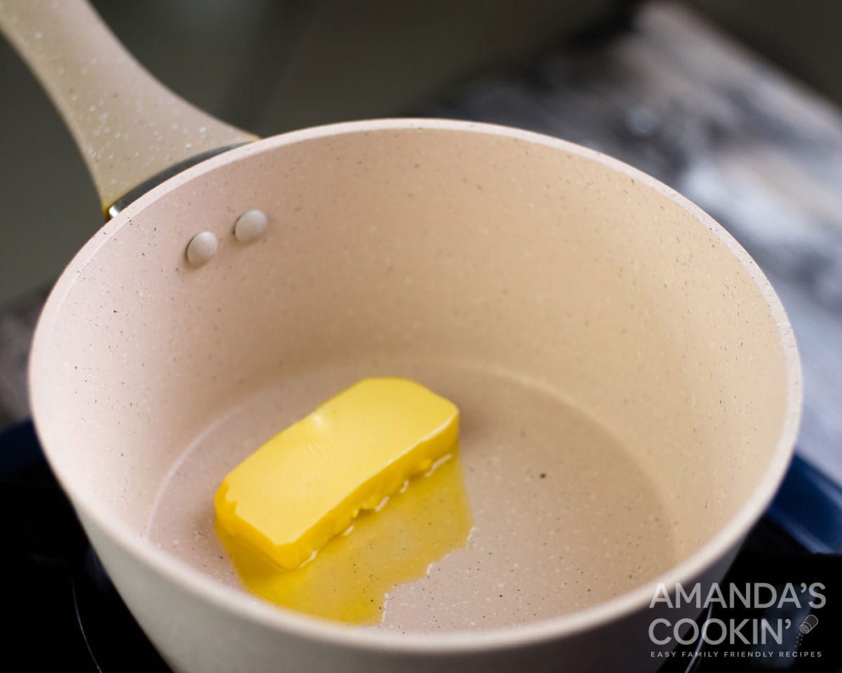 butter in a saucepan