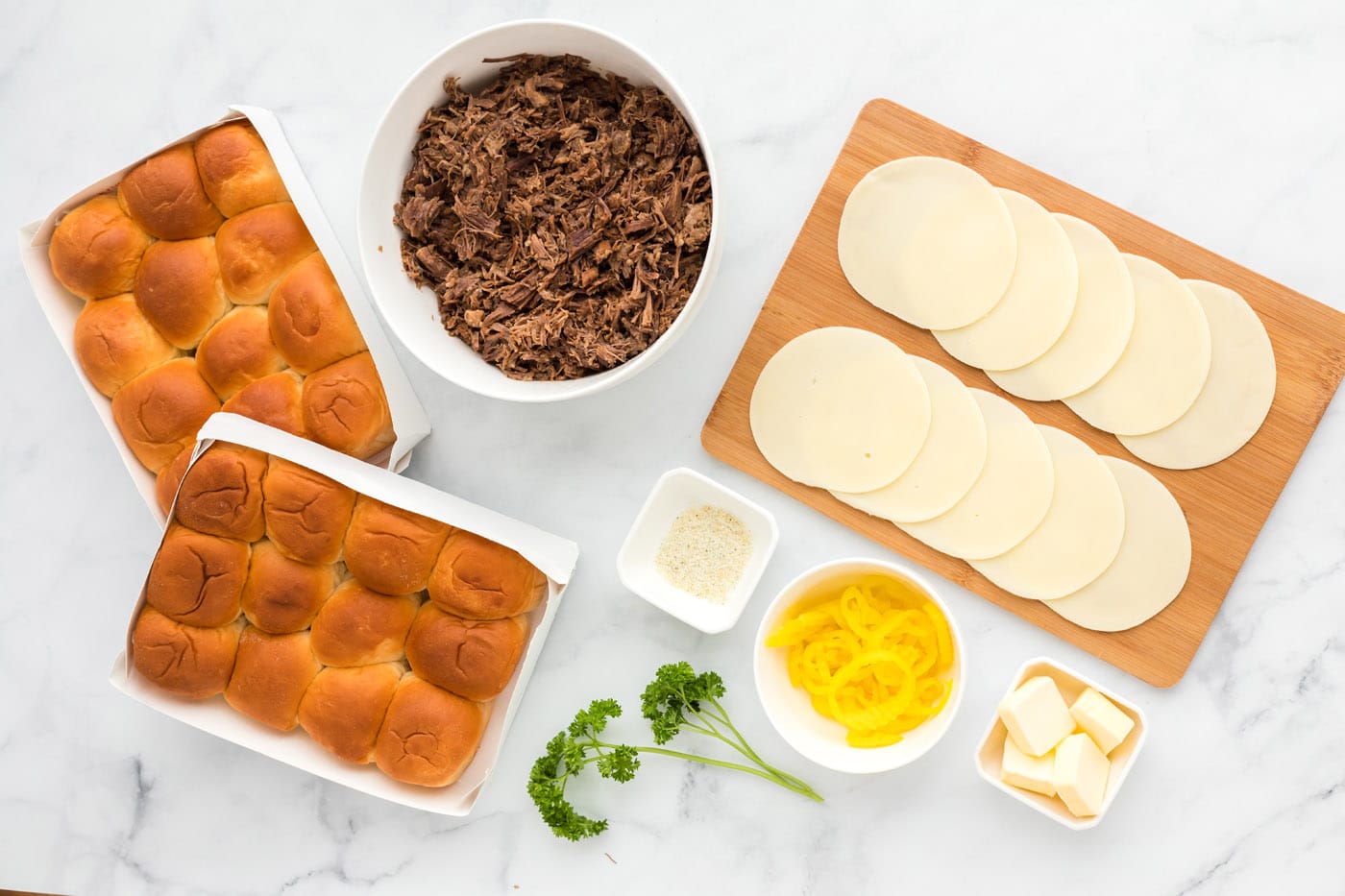 Mississippi Pot Roast Sliders ingredients