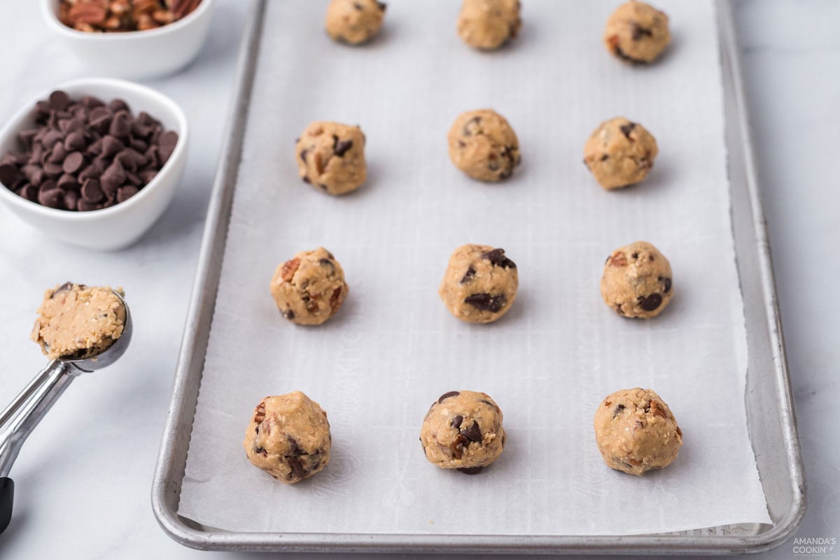cookies on a baking sheet