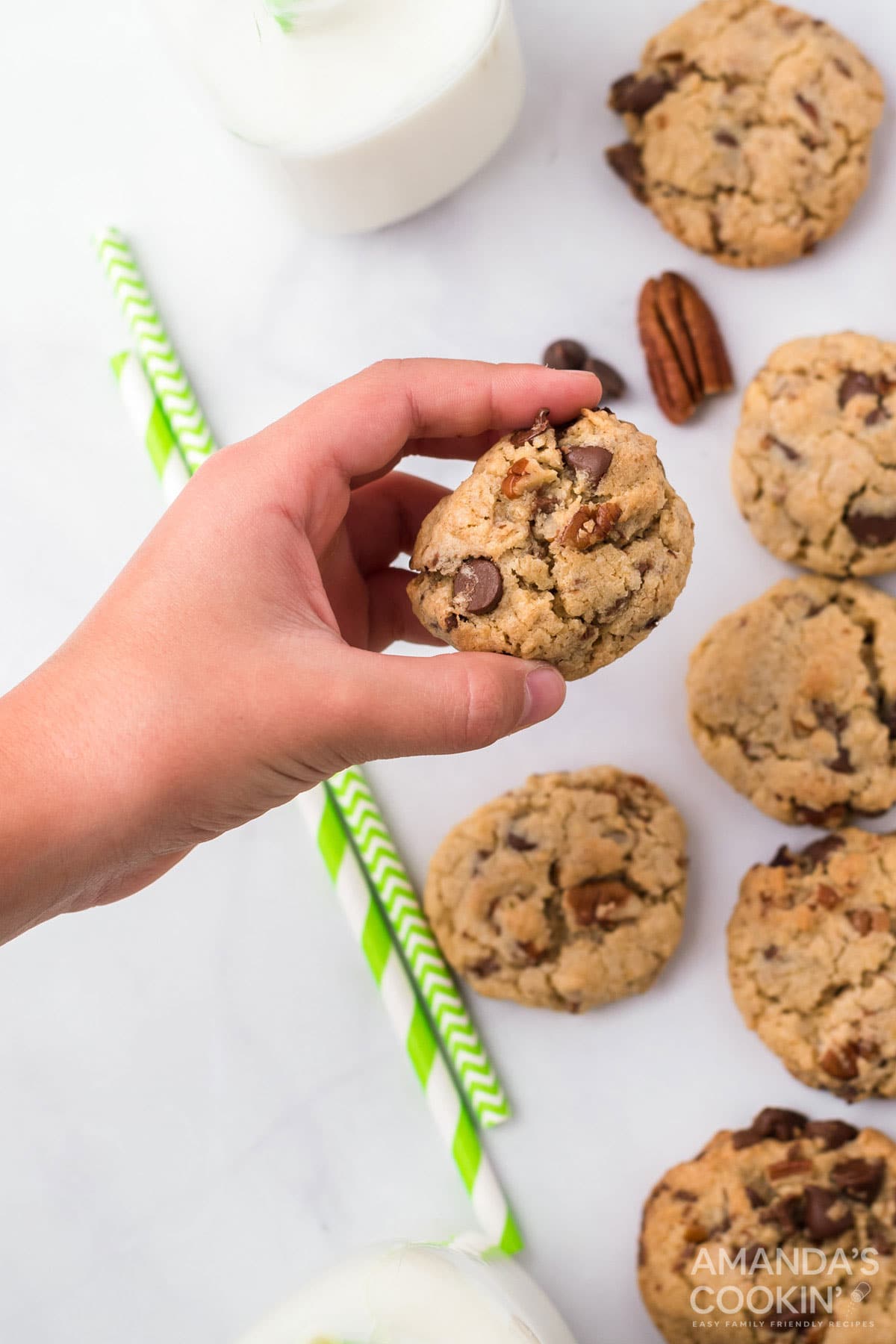 hand holding neiman marcus cookie
