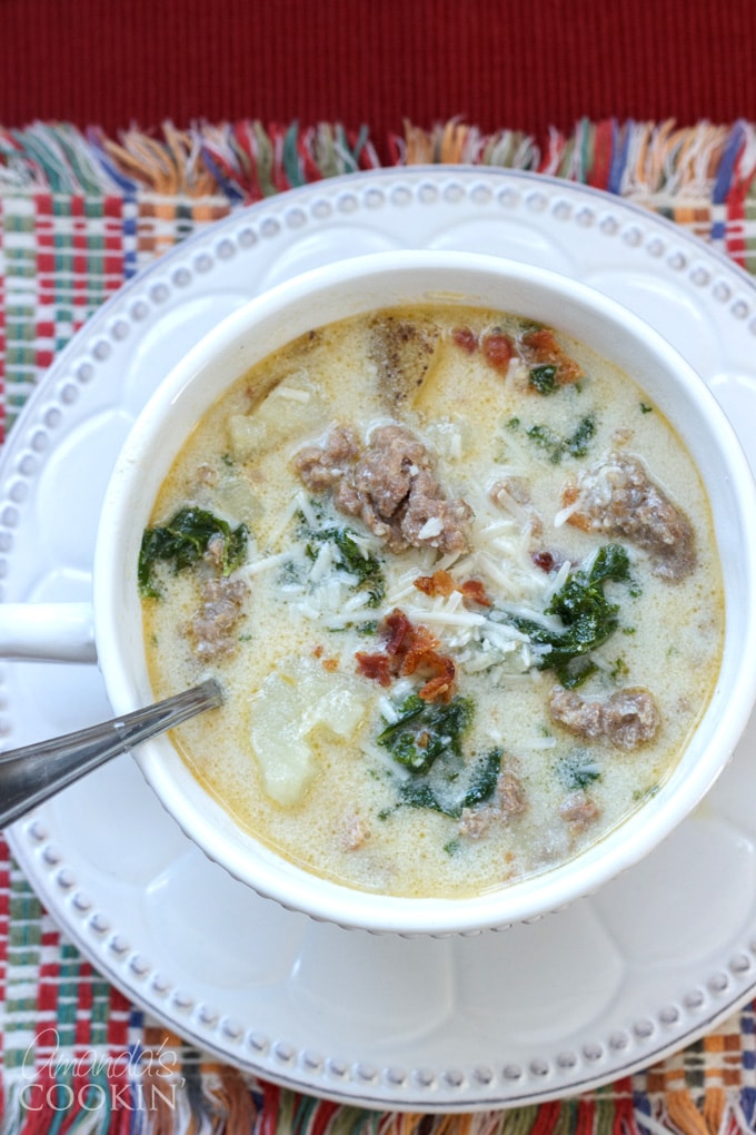 bowl of zuppa toscana
