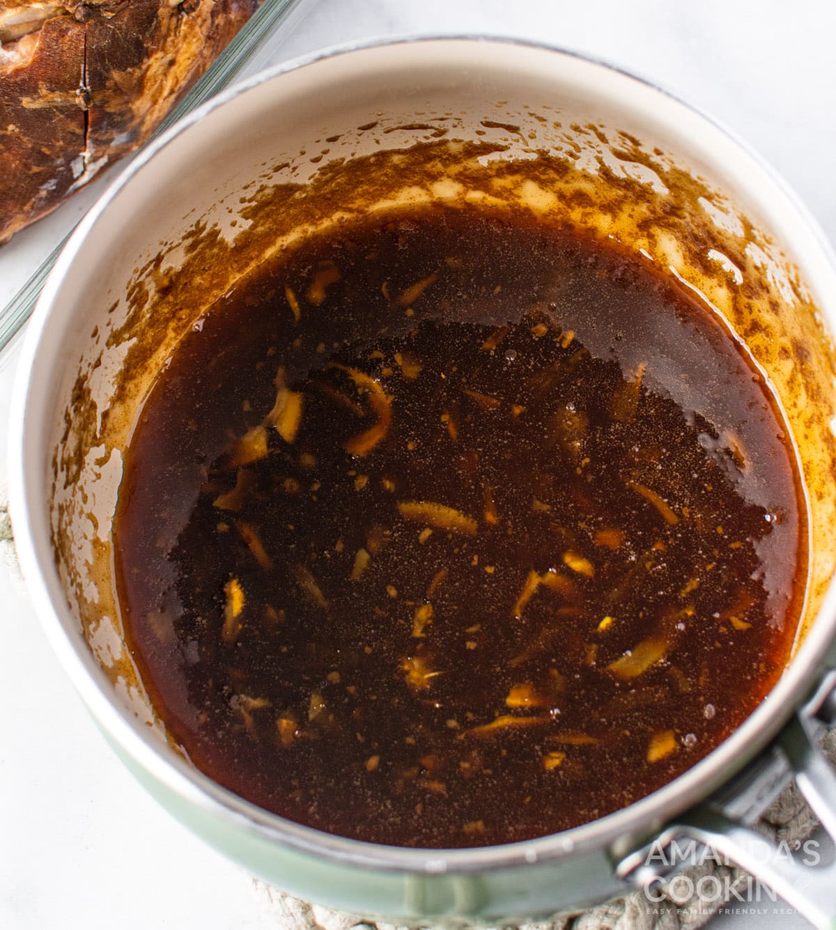 ham glaze in saucepan