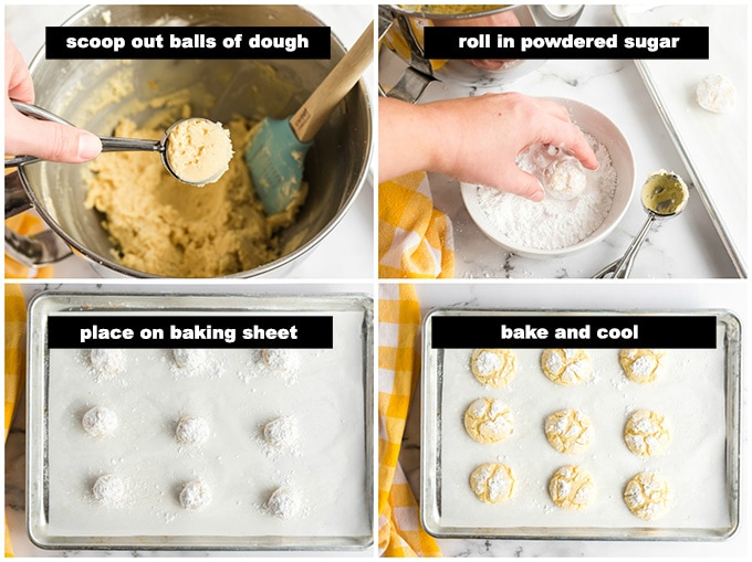 rolling cookie dough in sugar