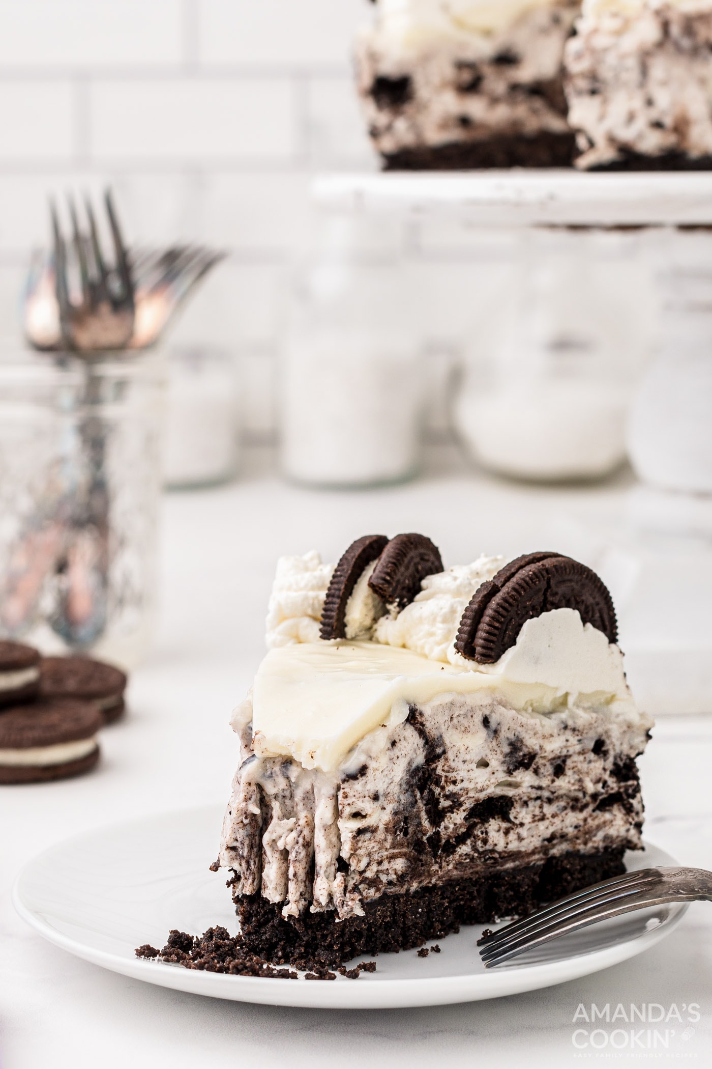 slice of Oreo Cheesecake