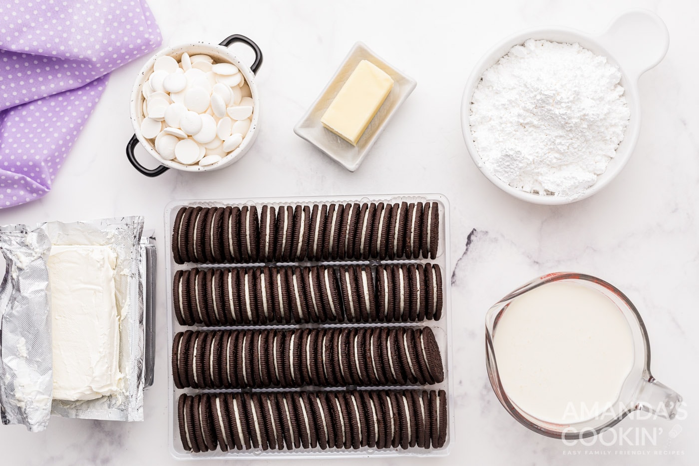 ingredients for Oreo Cheesecake