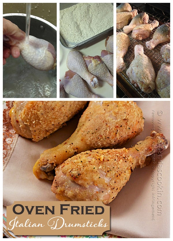 Oven Fried Chicken Legs from