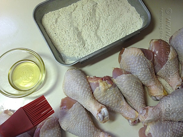 Oven Fried Chicken Legs from
