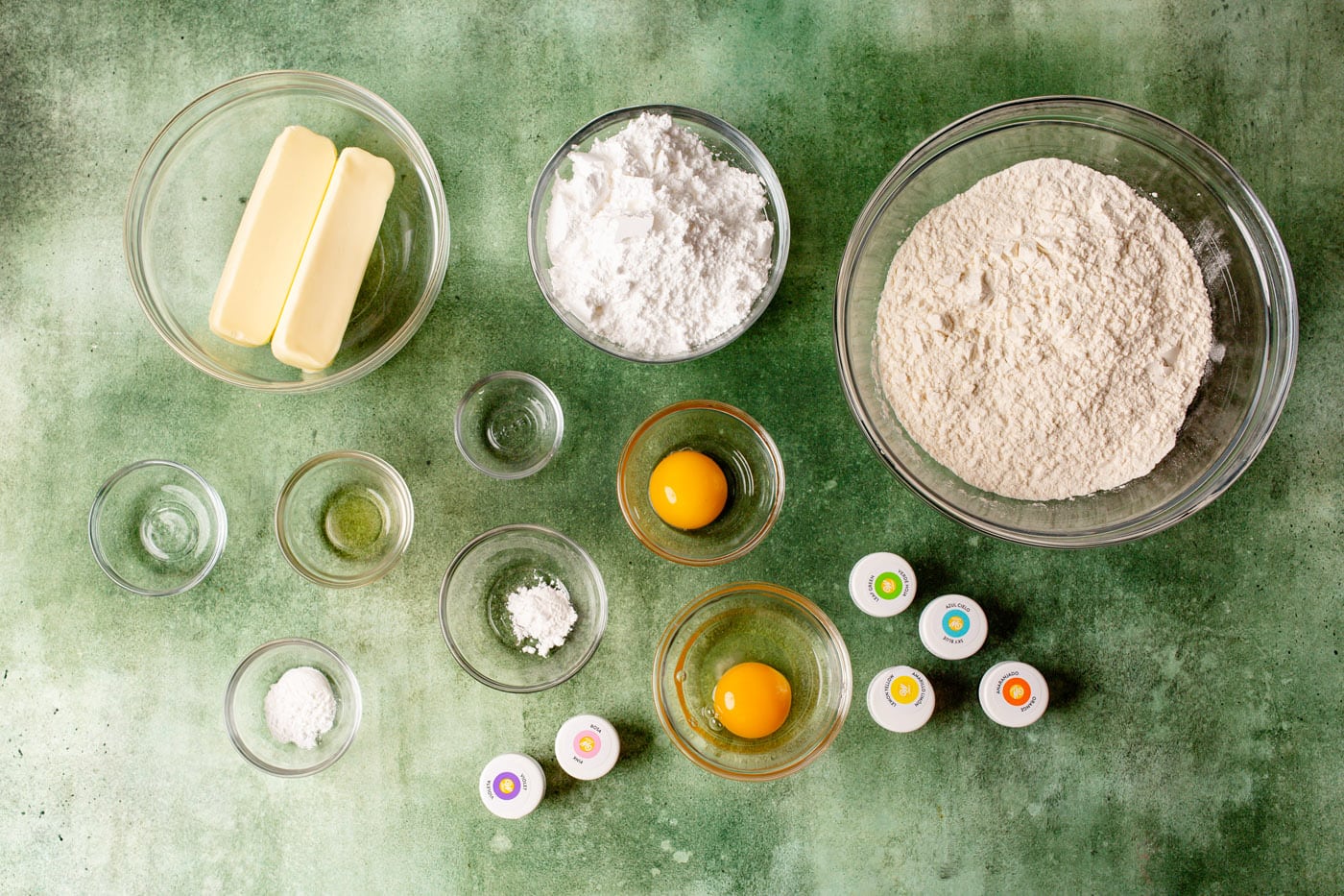 ingredients for paintbrush cookies