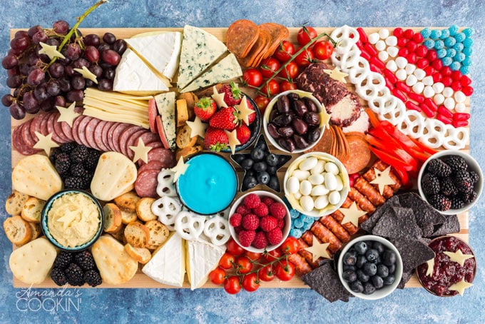 close up of cheese and fruit board