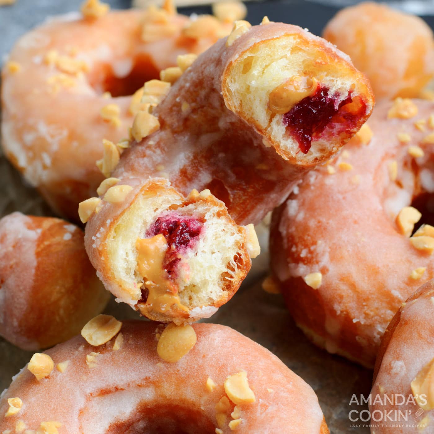 donut cut on half