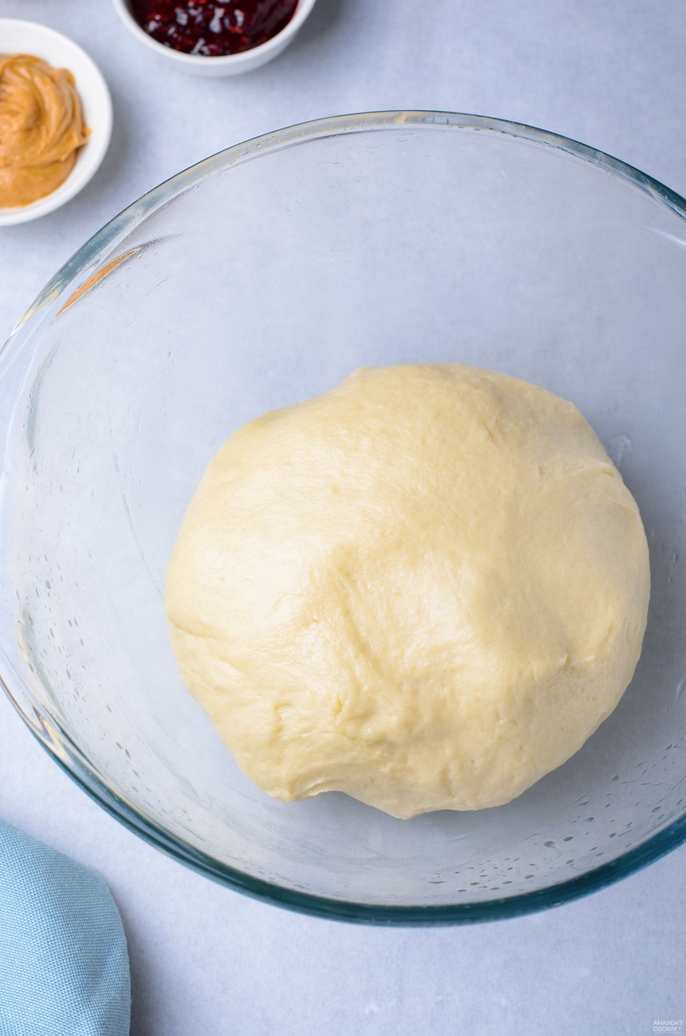 donut dough ball in a bowl