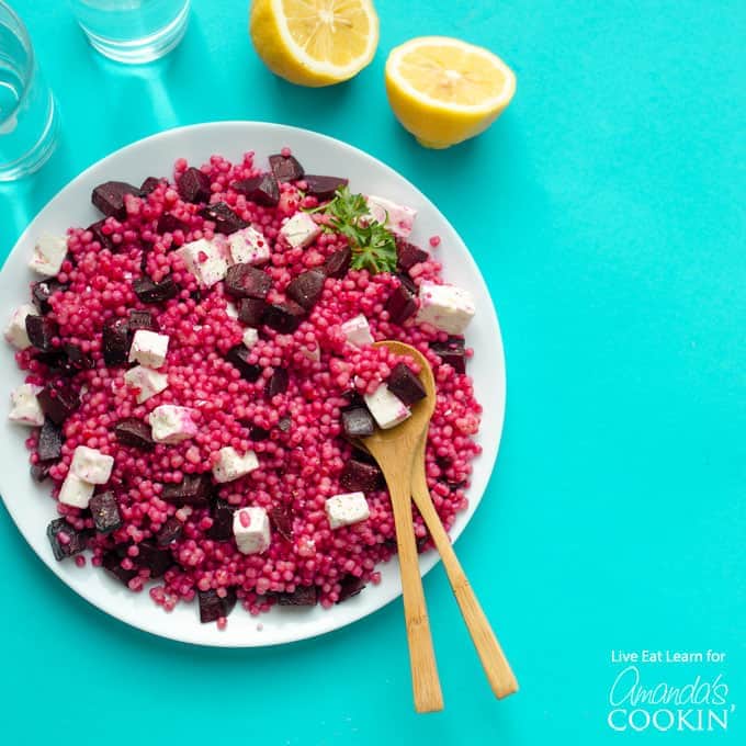 Pearl Couscous Salad with Feta and Beets
