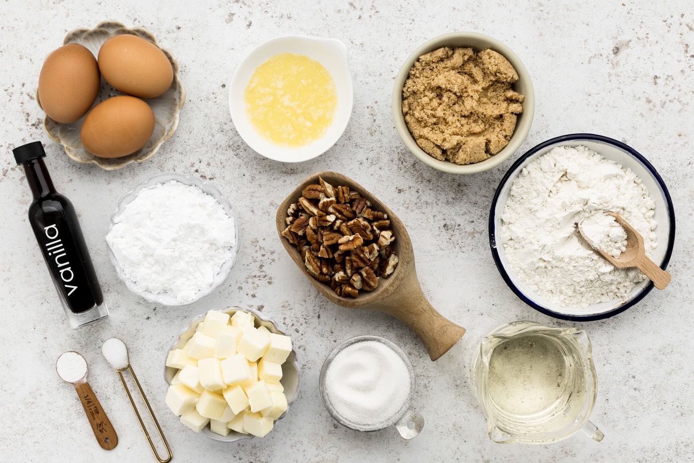 Ingredients for Pecan Pie Bars