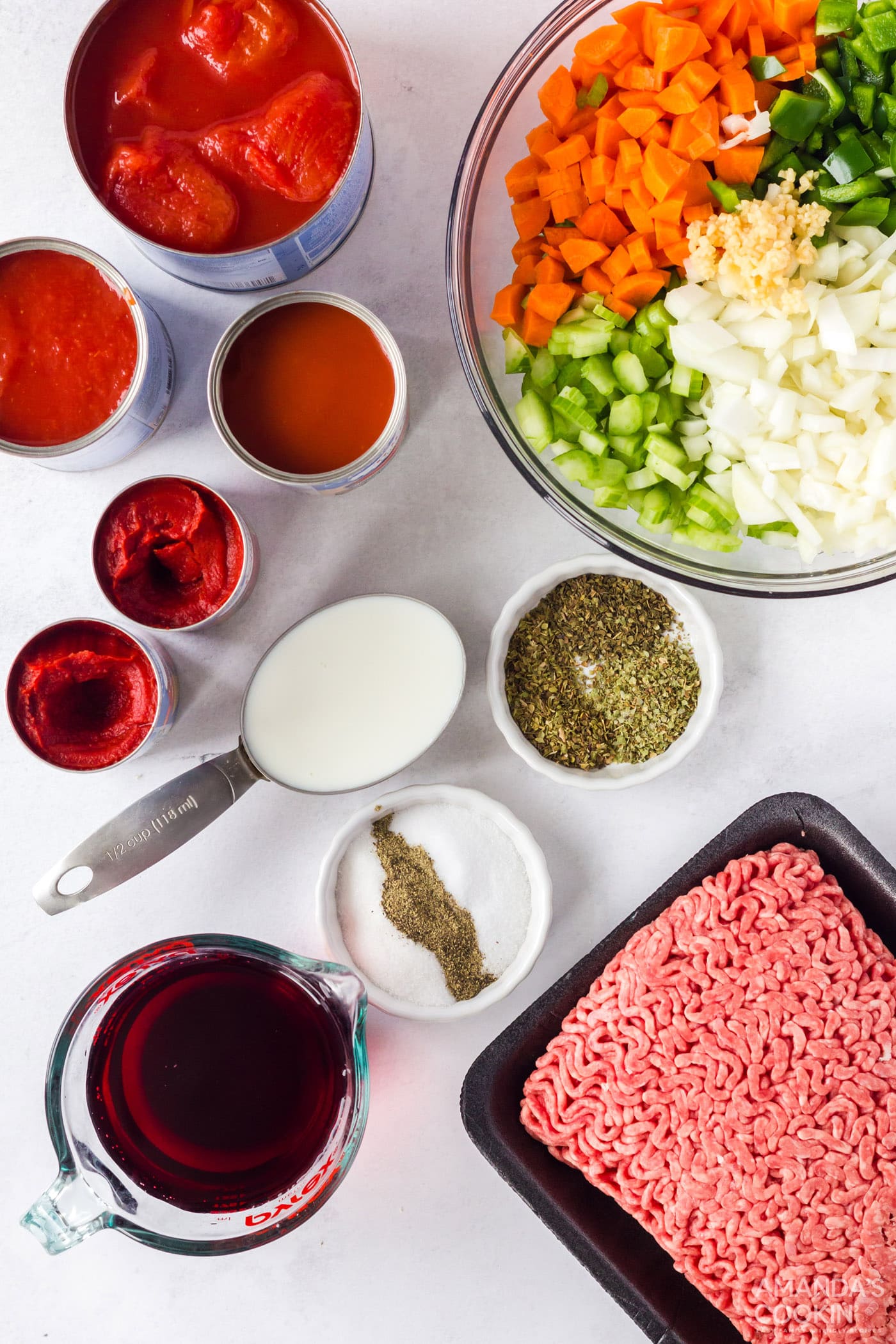 ingredients for bolognese