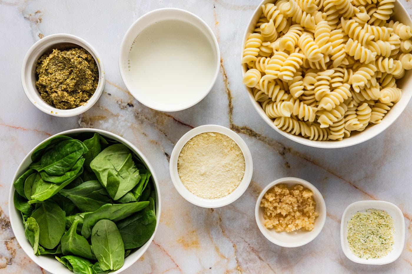 Ingredients for Pesto Pasta