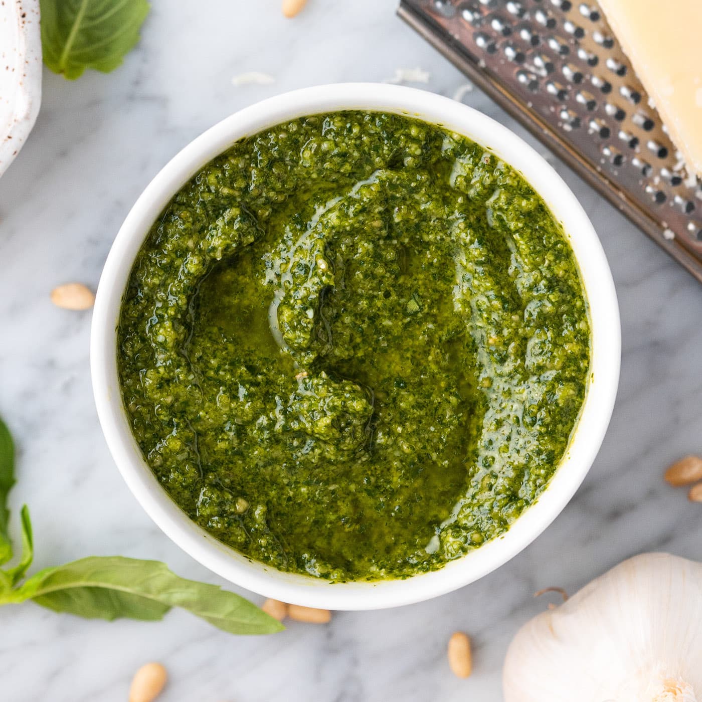 Pesto in a bowl