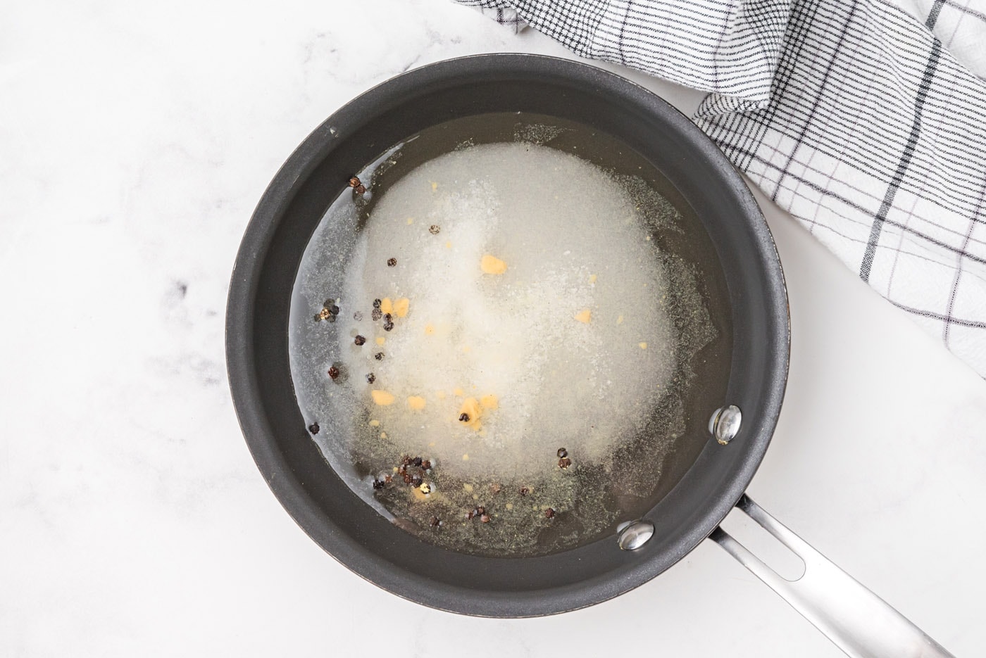 pickled beets brine in a saucepan