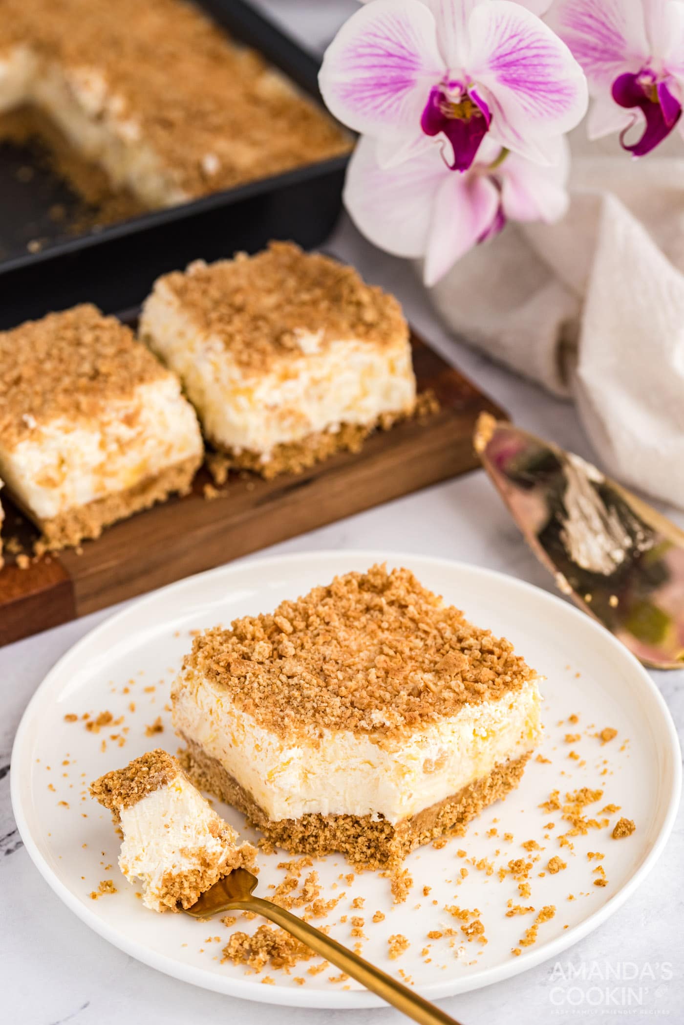 slice of pineapple dream on a plate