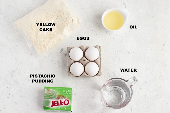 ingredients for pistachio cake