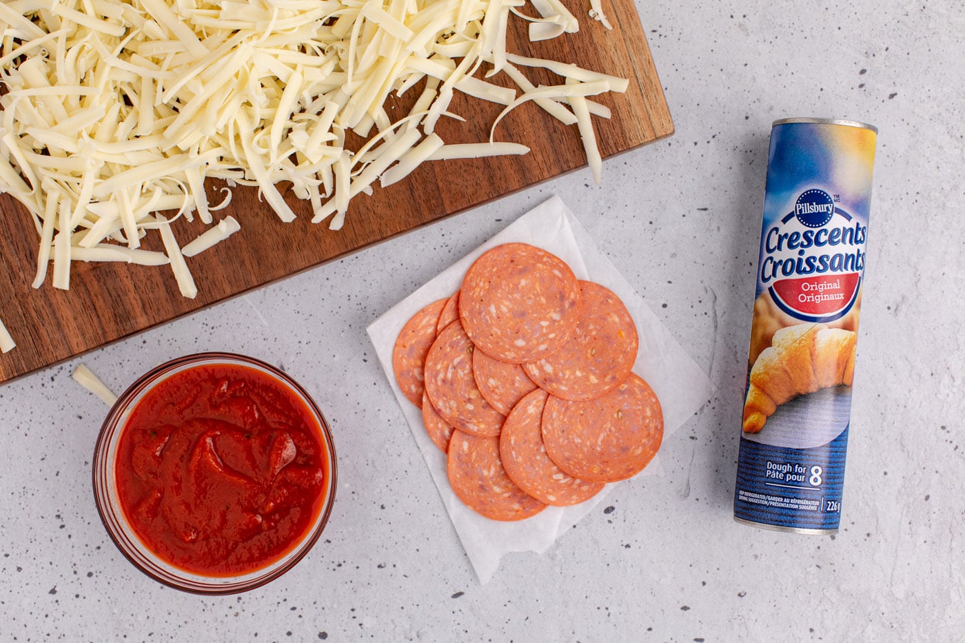 Ingredients for Pizza Pinwheels