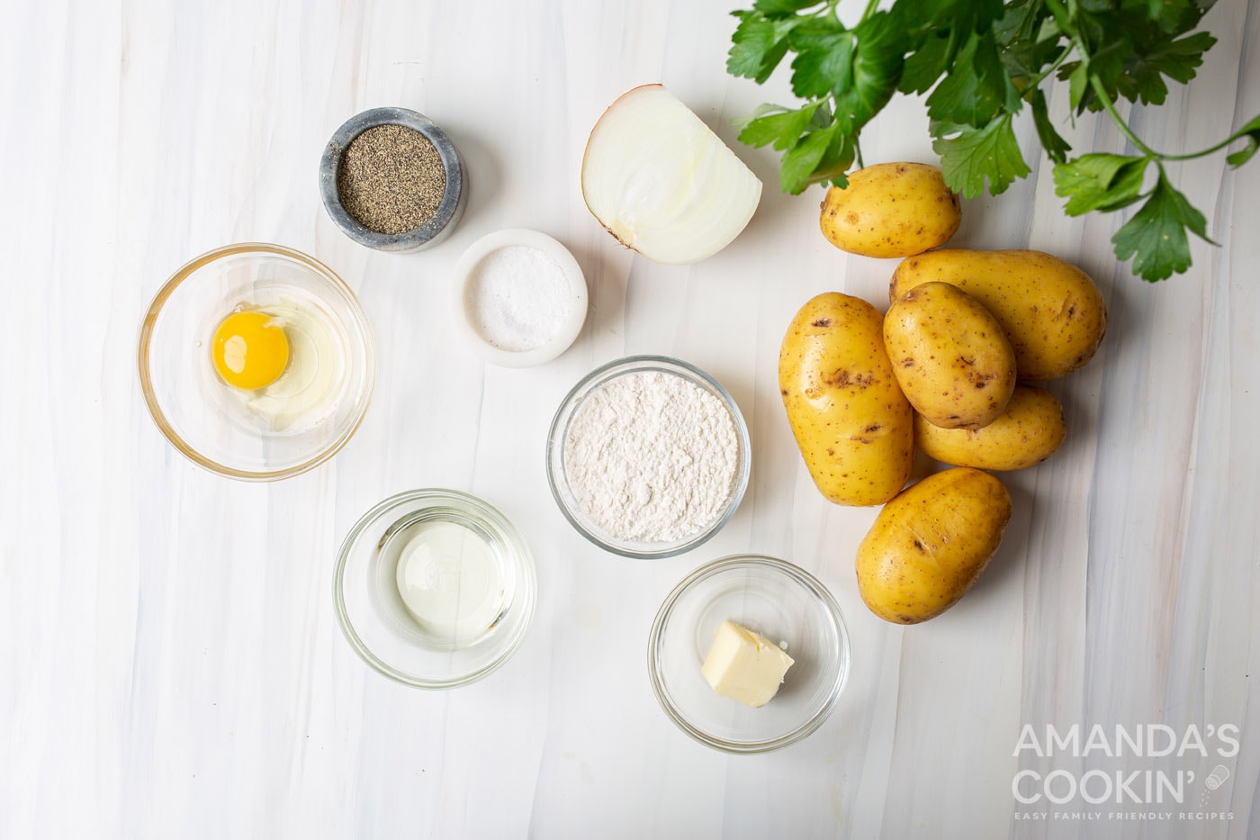 ingredients for Potato Pancakes