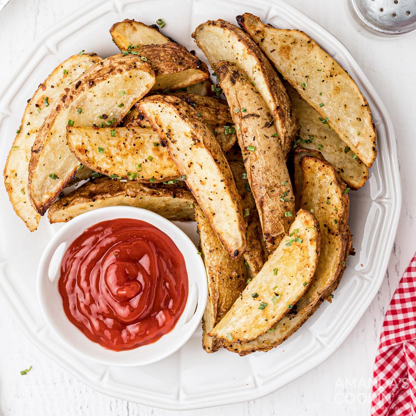 Potato Wedges on a plate